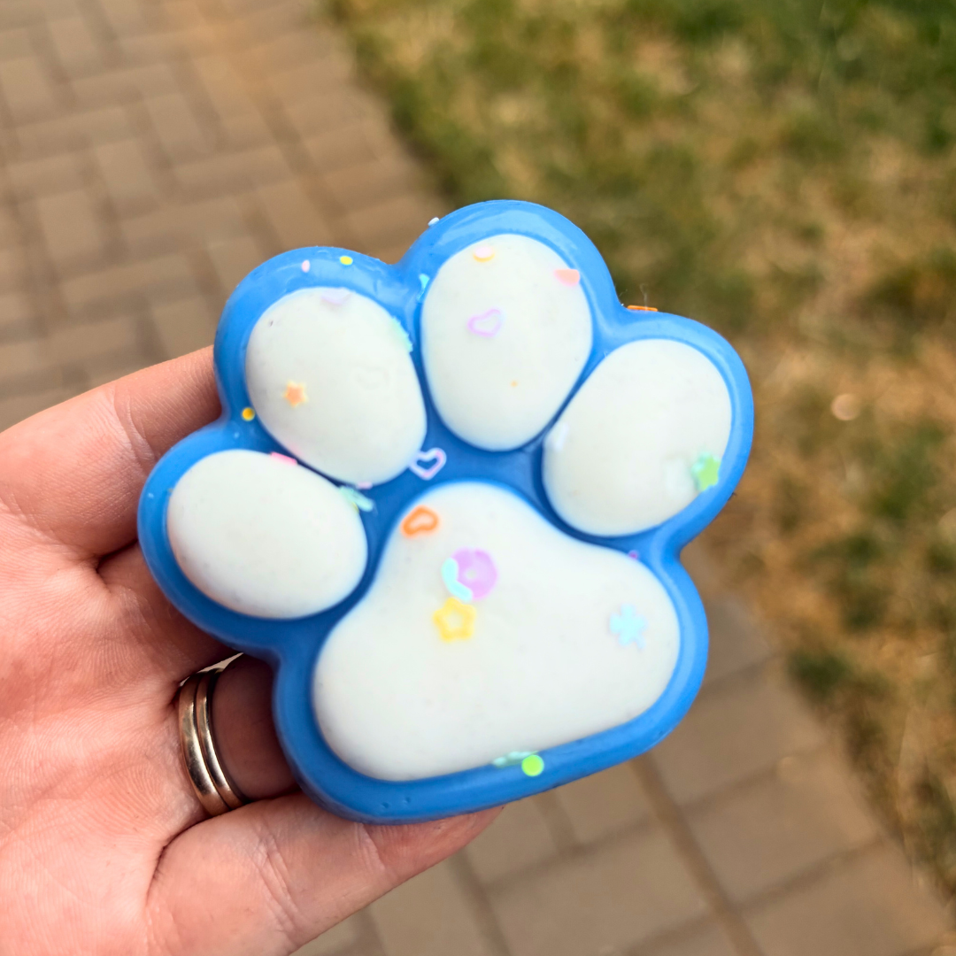 Jelli Squishi Paw Print Fidget | Assorted Colours