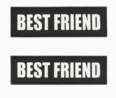 Velcro Tag for an Emotional Support Dog Vest - The label reads Best Friend - essa gear