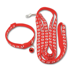 ESSA Gear - Red Leash and Collar Set - Small size for your Plush dog or emotional support stuffed animal