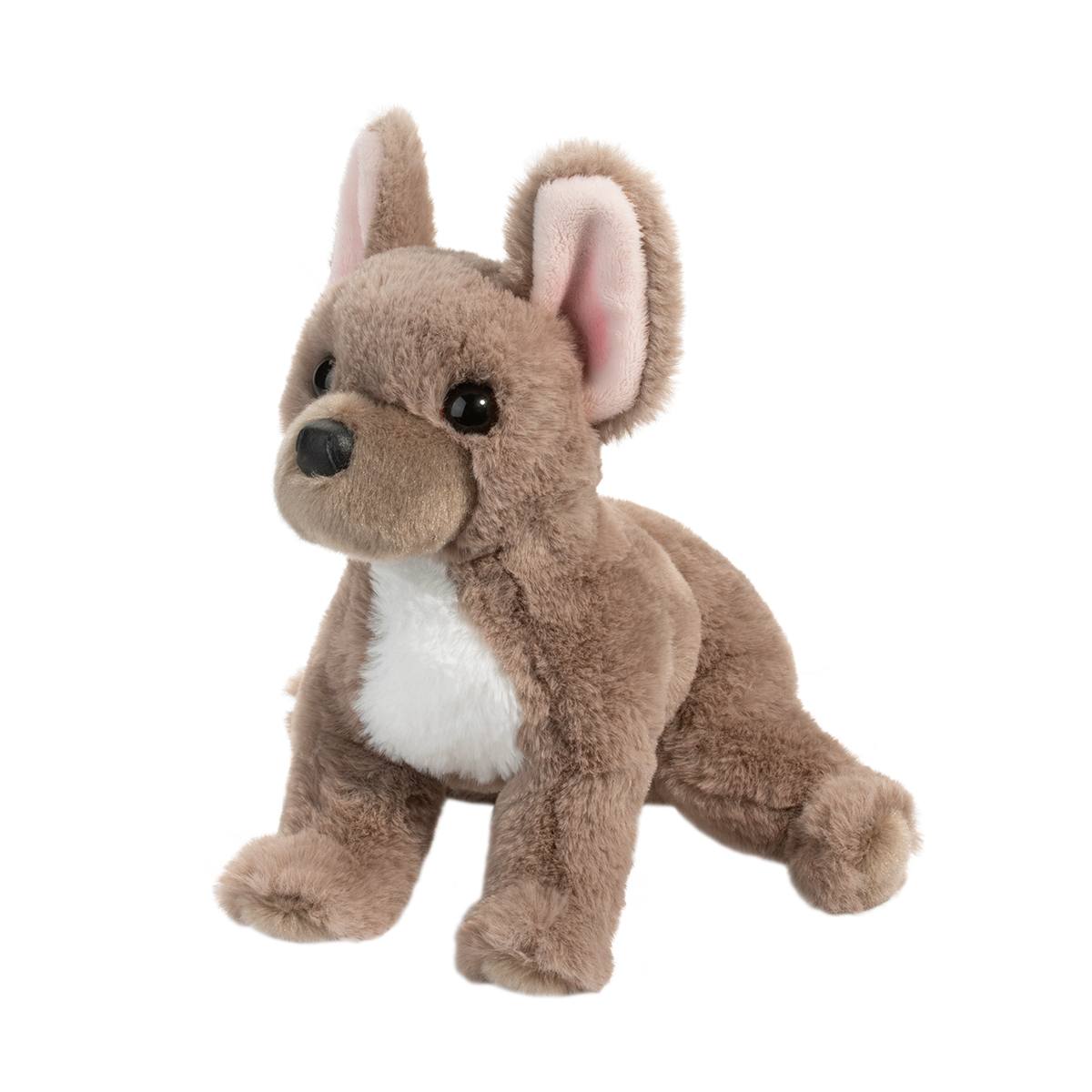 Plush toy kangaroo on a white background