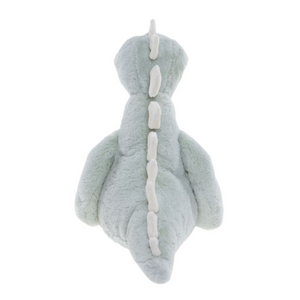 Plush toy resembling a dragon on a white background