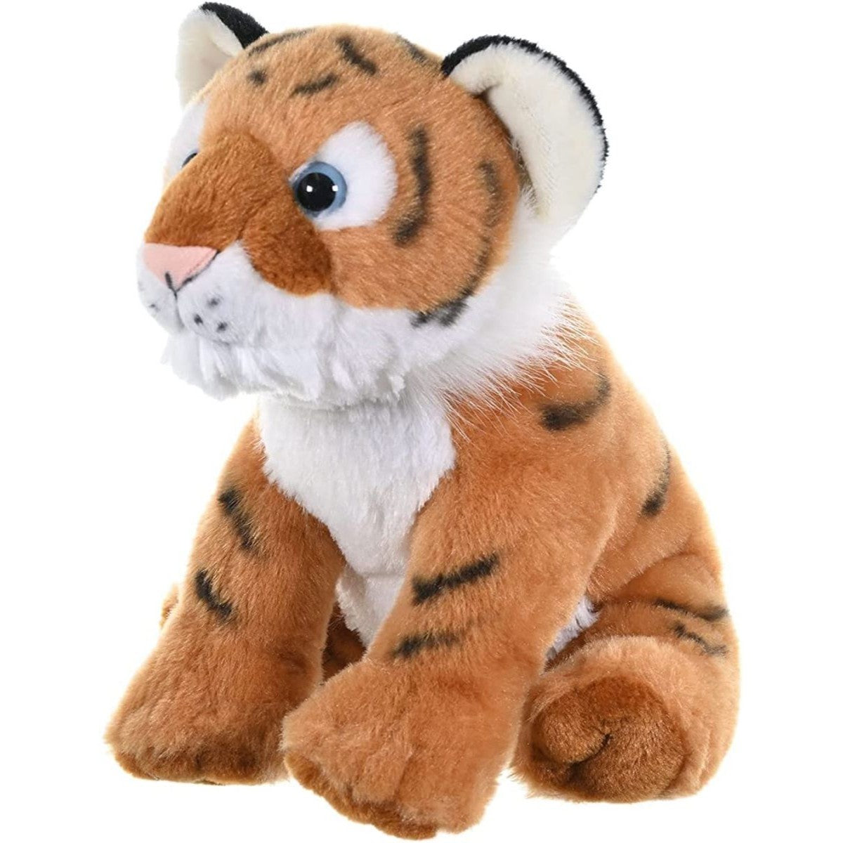 Plush toy tiger on a white background