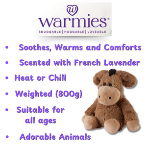Warmies Donkey Heatbag - sooths, warms, comforts. Weighted 800g.