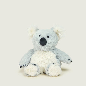 Plush toy koala on a light gray background