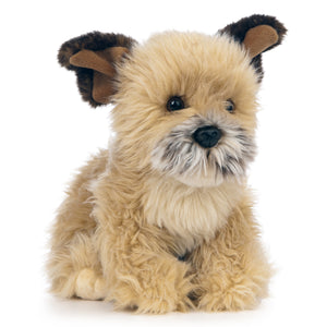 Plush toy Border Terrier Dog - Emotional Support Stuffed Animal - ESSA - front view plush dog