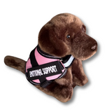 Chocolate Labrador - Emotional Support Stuffed Animal - ESSA - Living Nature - Plush dog - side view