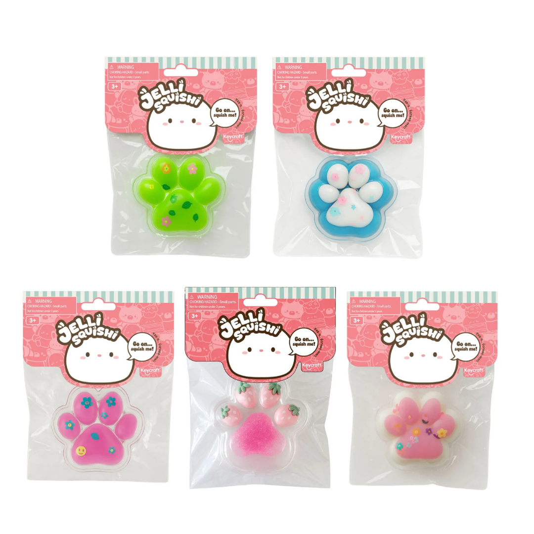 Jelli Squishi Paw Print Fidget | Assorted Colours