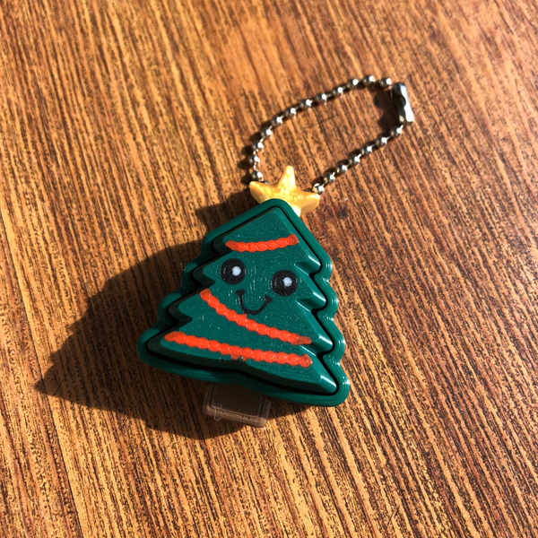Christmas Fidget Clicker Keyring | Christmas Tree