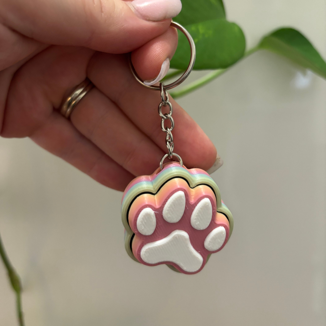 Paw Print Fidget Clicker | Assorted Colours