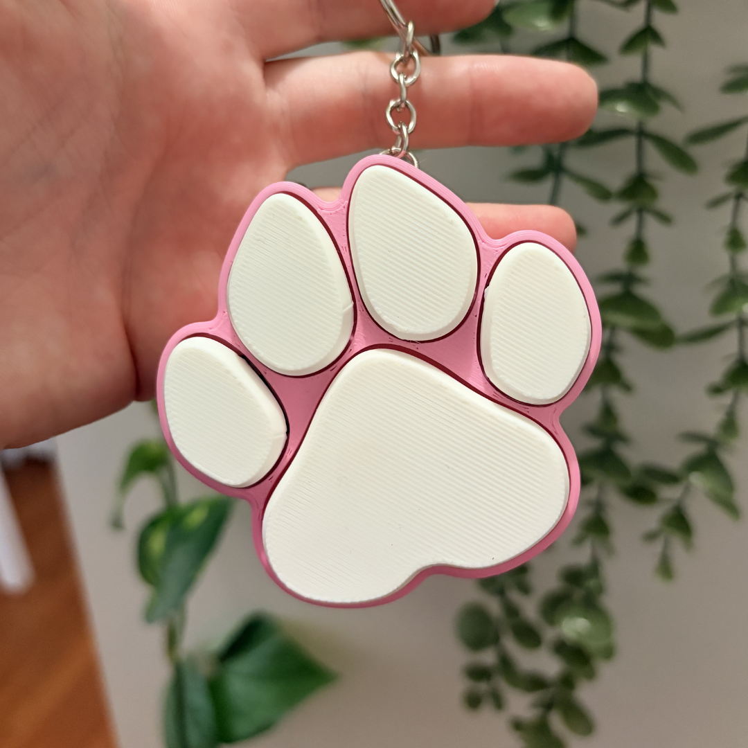 Large Paw Print Fidget Clicker | Assorted Colours