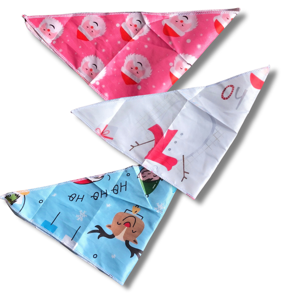 Christmas Themed Bandanas | Assorted Colours