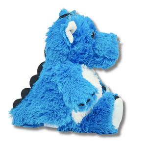 Side view of Blue Dragon - Warmies brand heatbag