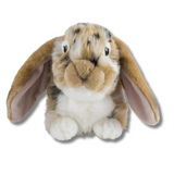 Brown Lop Rabbit by Living Nature plush rabbit front view