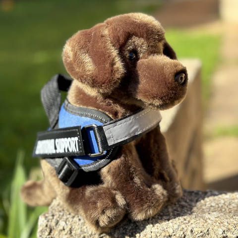 Chocolate Labrador - Emotional Support Stuffed Animal - ESSA - Living Nature - Plush dog - essa gear