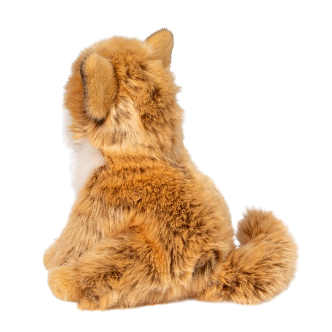 Plush dog toy on a white background