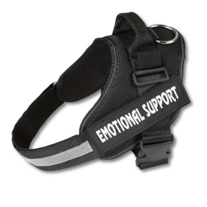 Emotional Support Dog Vest for your Emotional Support Stuffed Animal - Colour Black