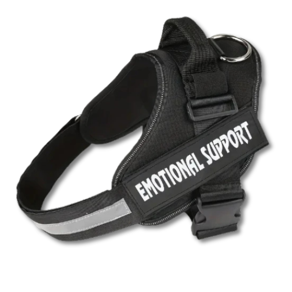 Emotional Support Dog Vest for your Emotional Support Stuffed Animal - Colour Black