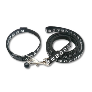 ESSA Gear - Black Leash and Collar Set - Small size for your Plush dog or emotional support stuffed animal