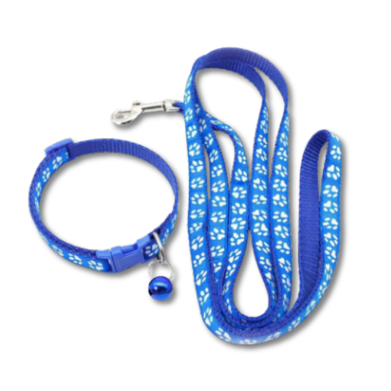 ESSA Gear - Blue Leash and Collar Set - Small size for your Plush dog or emotional support stuffed animal