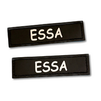 Velcro Tag for an Emotional Support Dog Vest - The label reads ESSA - essa gear