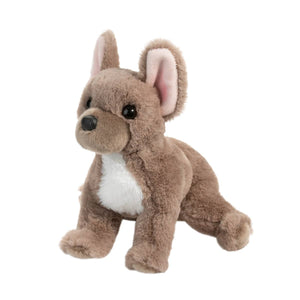 Plush toy kangaroo on a white background