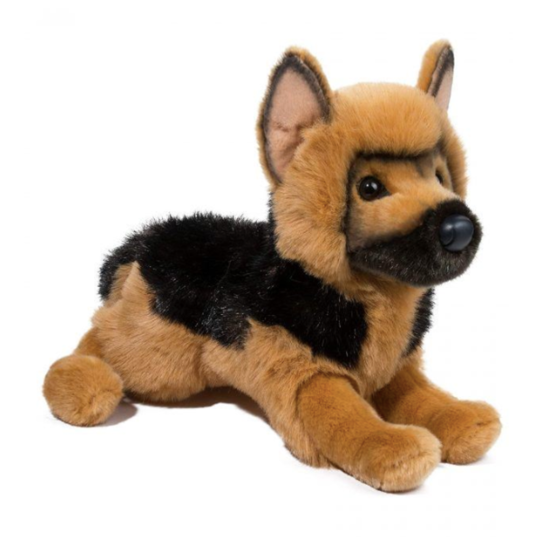 General German Shepherd Douglas Dog plush dog. Emotional Support Stuffed Animal.