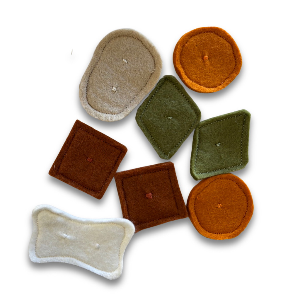 Kibble Play Food Set for pretend play
