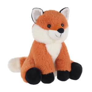 Plush fox toy on a white background