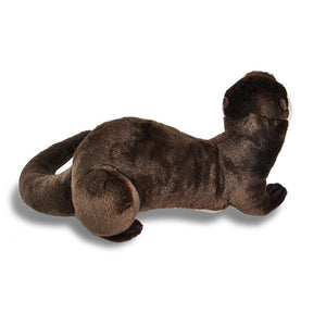 Plush toy otter on a white background