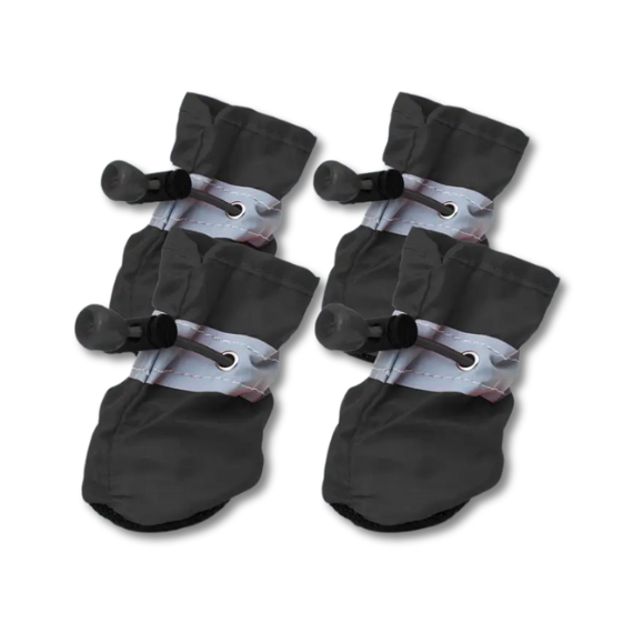 Black ESSA Paw Boots - Keep your emotional support stuffed animal paws clean. ESSA Gear.