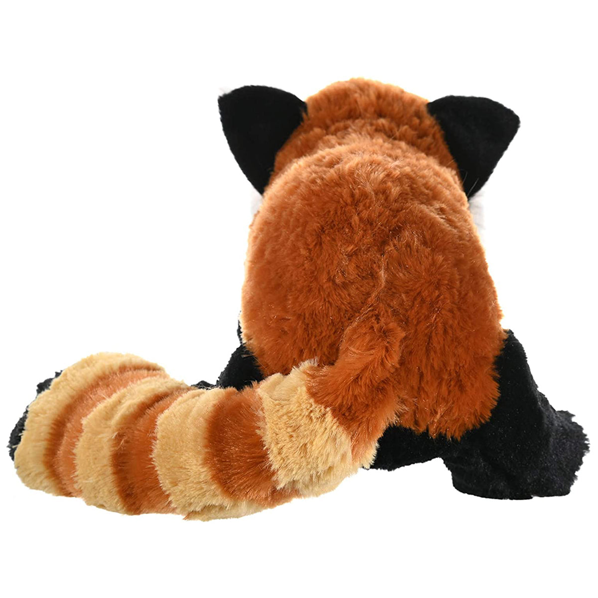 Plush toy resembling a red panda on a white background