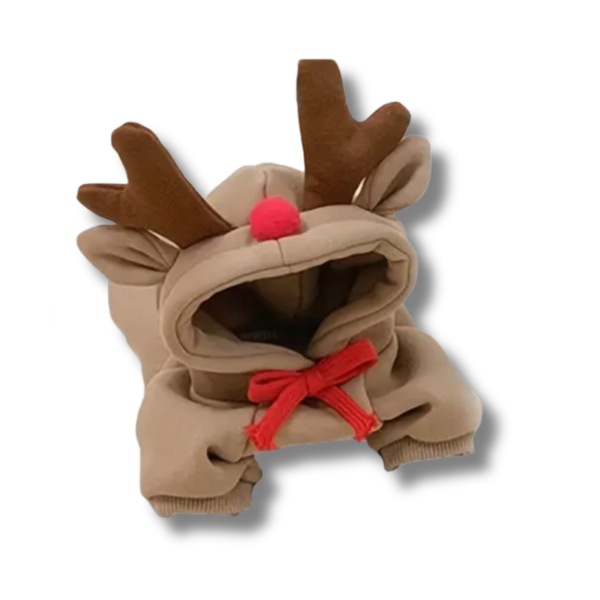 Children's hoodie with reindeer design on a white background