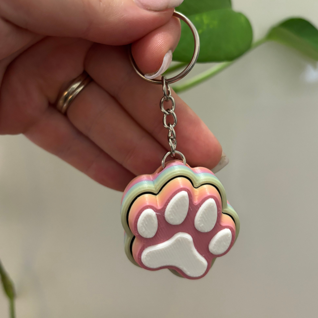 Paw Print Fidget Clicker | Assorted Colours