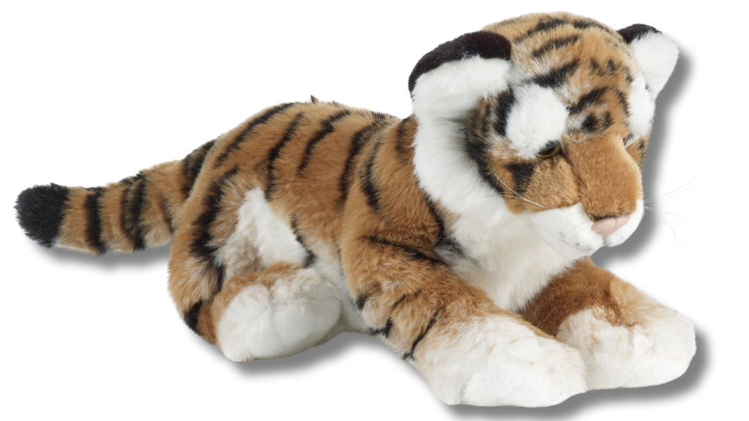 Tiger Plushie Living Nature side view