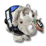 Triceratops dinosaur plush. Emotional support stuffed animal. Emotional Support dog vest.