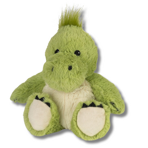Dinosaur plushie - Warmies brand - weighted, lavender scented heat bag 