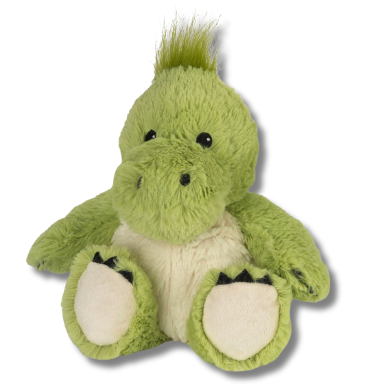 Dinosaur plushie - Warmies brand - weighted, lavender scented heat bag 