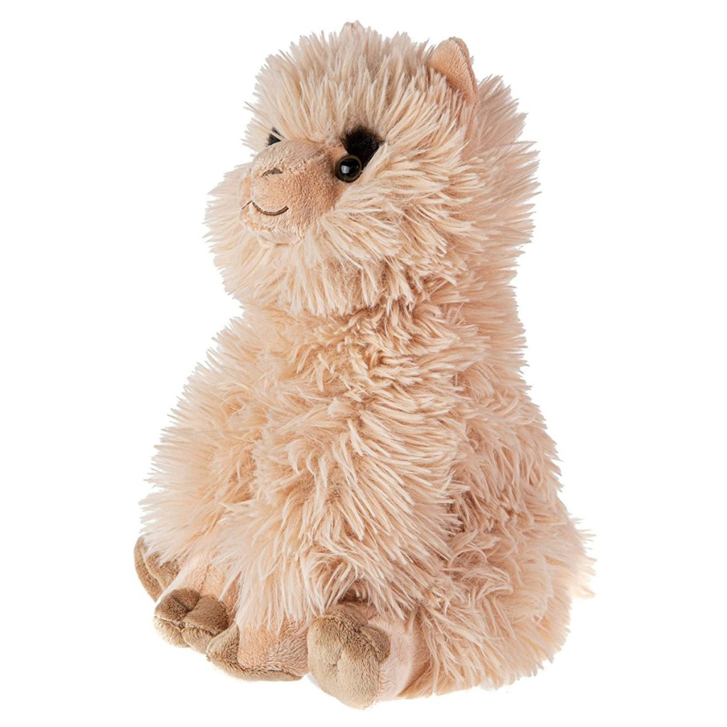 Plush lion toy on a white background