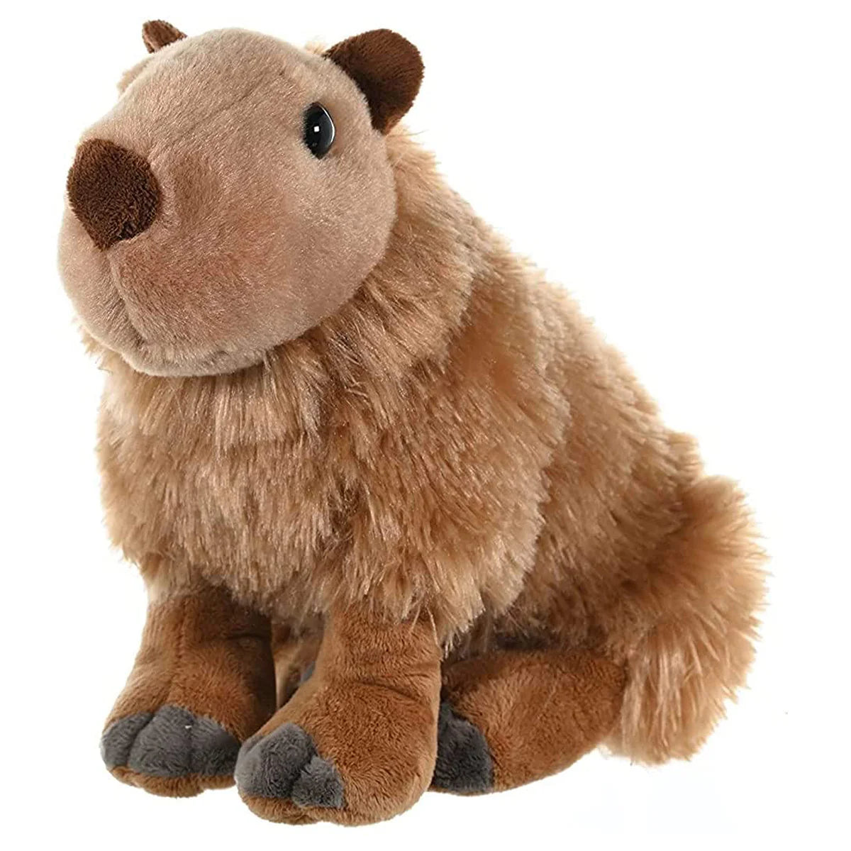 Plush toy groundhog on a white background