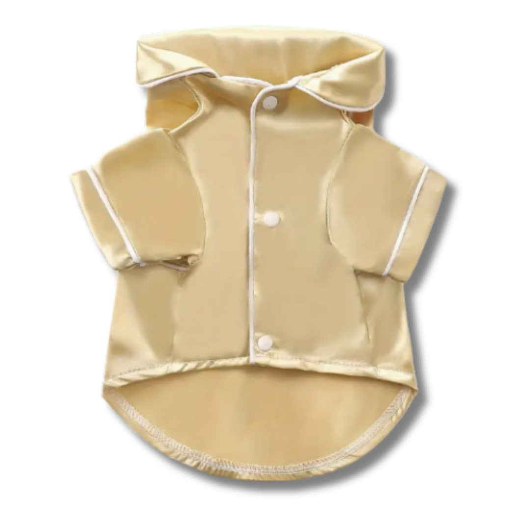 Yellow silk Dog pyjamas
