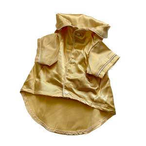 Yellow silk Dog pyjamas for plush animals